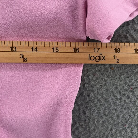 Tobi Dress Womens Small Pink Plunging V Stretch Mini Shift Short Sleeve Formal - Picture 8 of 10